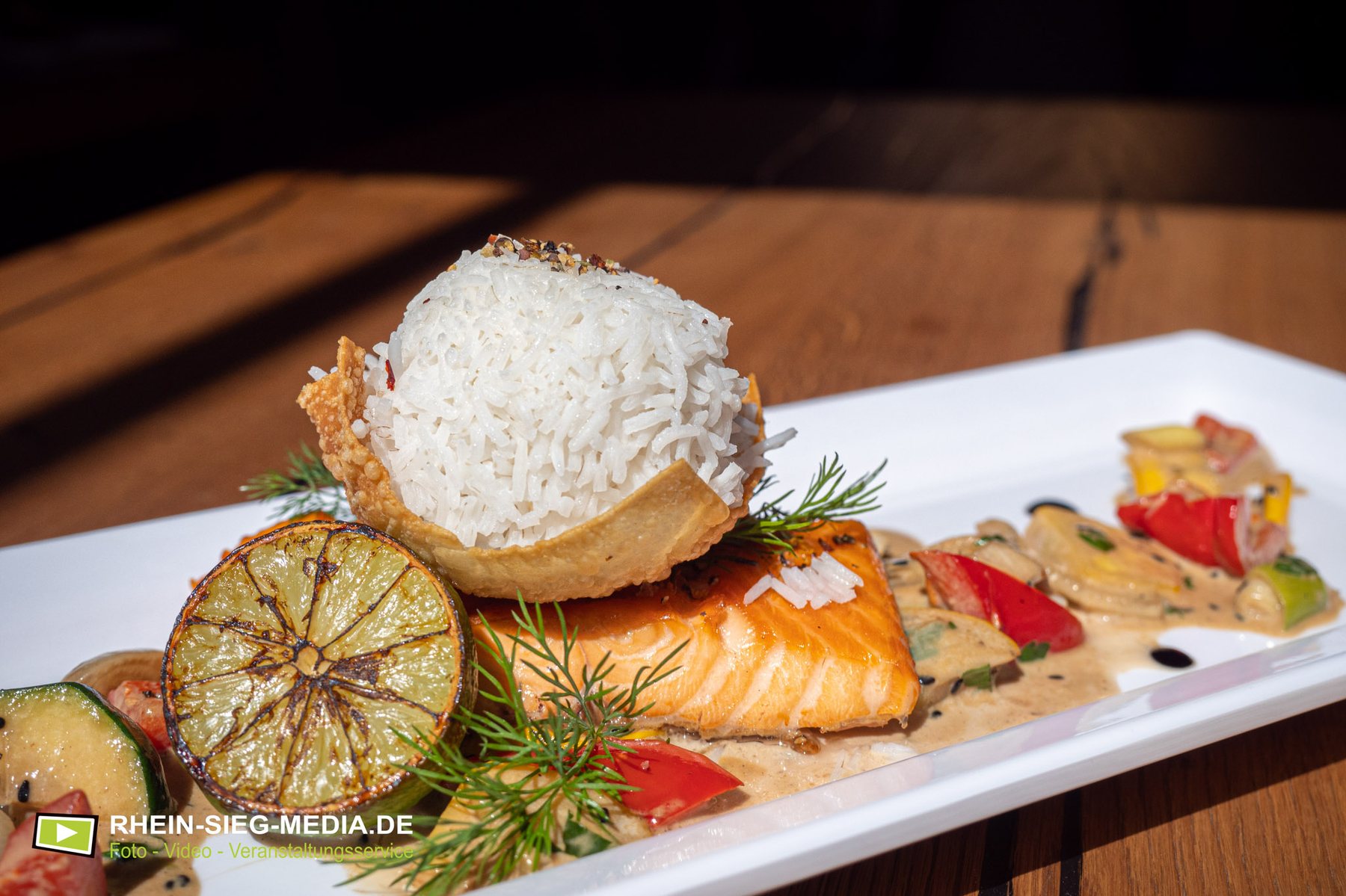 Foodfotografie Lachsgericht Restaurant Gastronomie