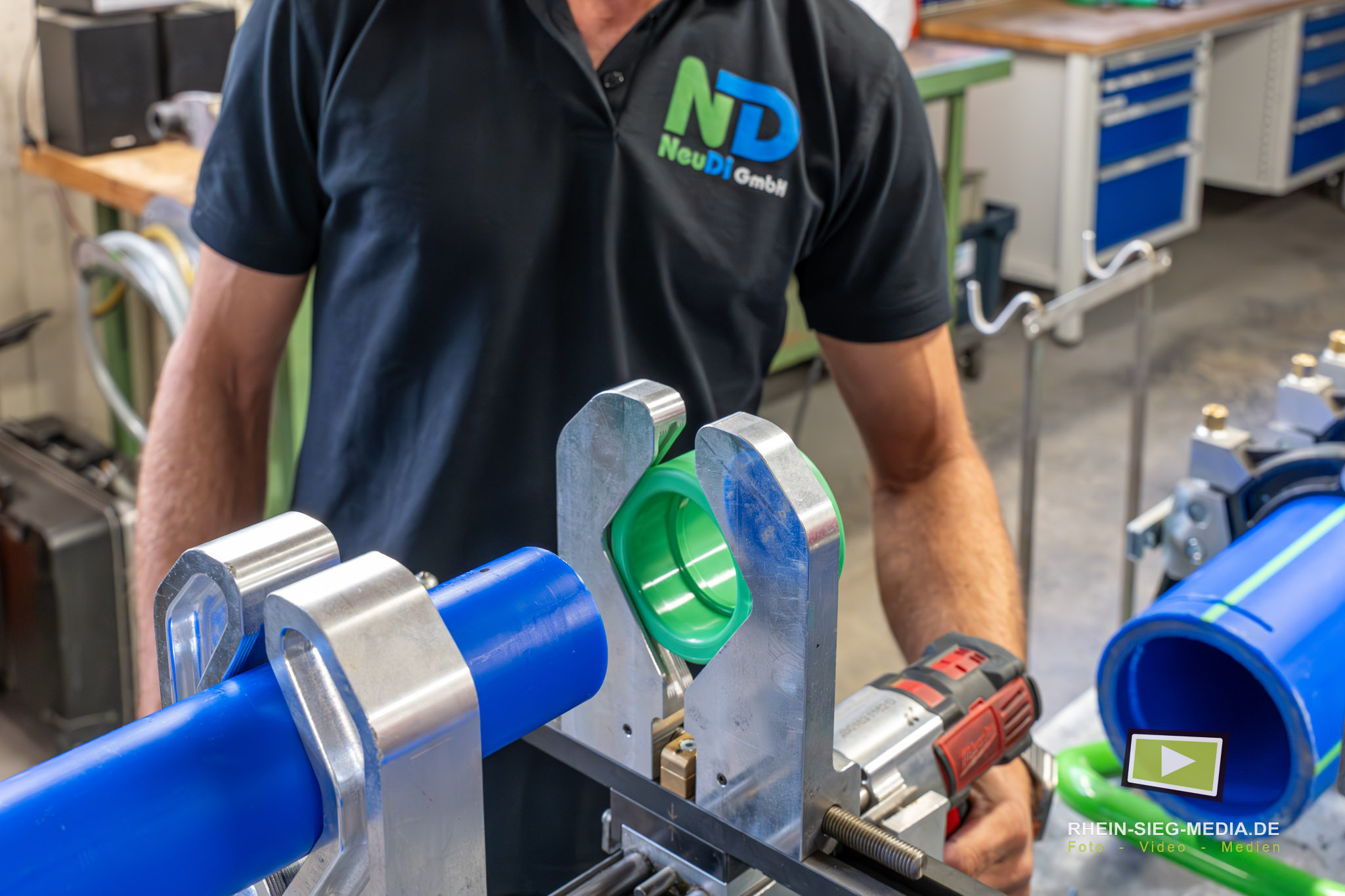Gewerbefotografie Kunststoffrohr Schweißtechnik Unternehmen