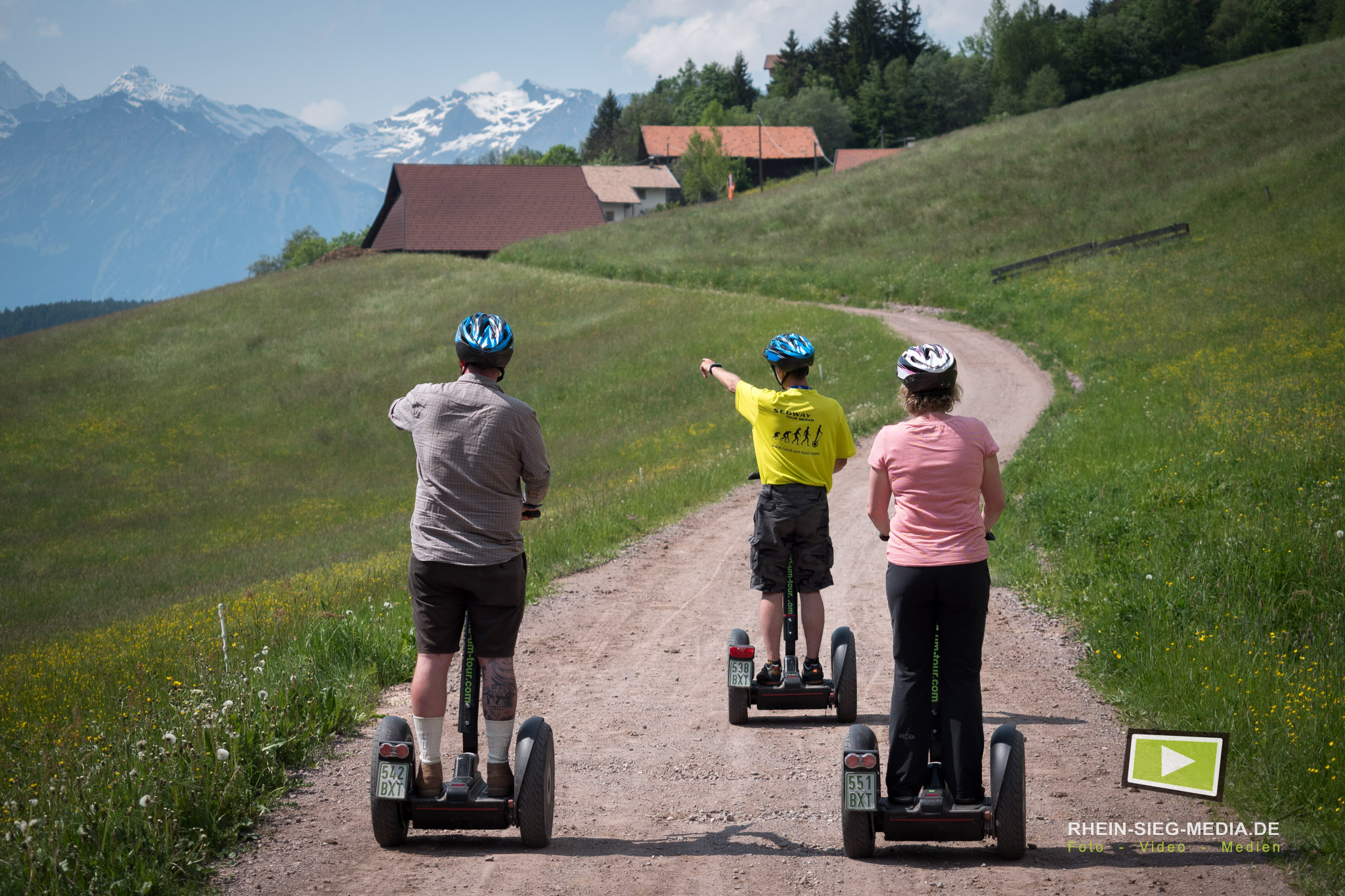 Reisefotografie Segwaytour Bergpanorama Südtirol