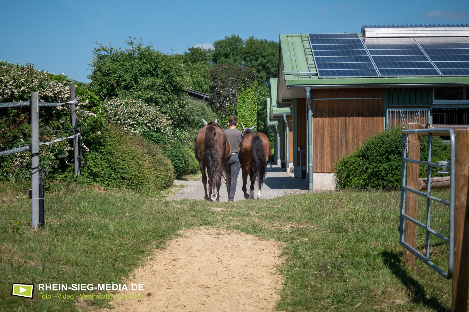 Pferdehof Reitanlage authentische Tourismusfotografie